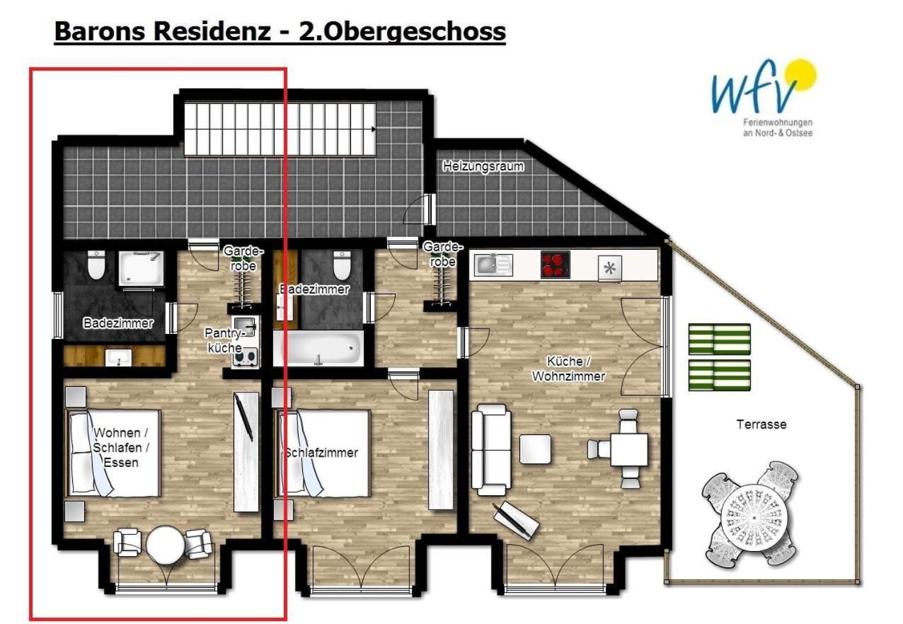 Barons Residenz Ferienwohnung 7 Боркум Екстериор снимка